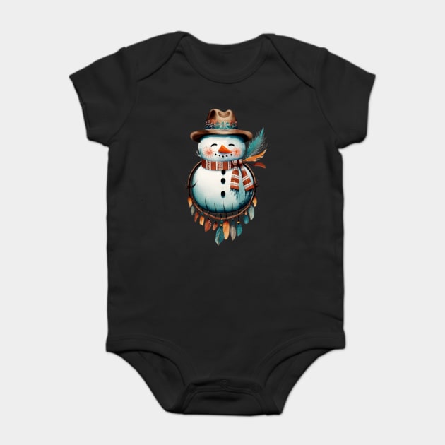 Boho Christmas Dreamcatcher Baby Bodysuit by Jo Palmer